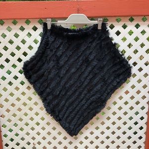 Rabbit Fur Poncho